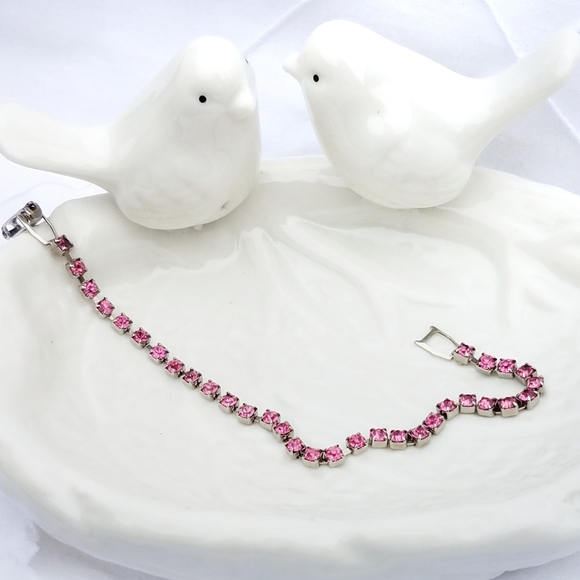 Fashion Jewelry Pink Crystal Bracelet - Picture 5 of 7